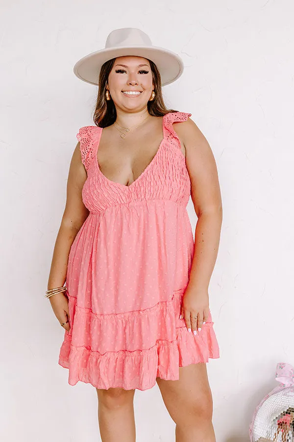 Adventure Seeker Smocked Mini Dress In Calypso Curves