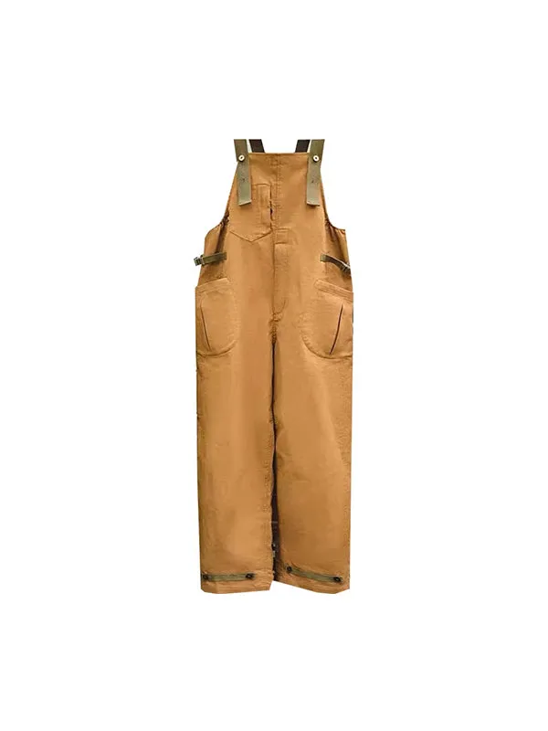 American Retro Loose Straight Overalls Jumpsuit