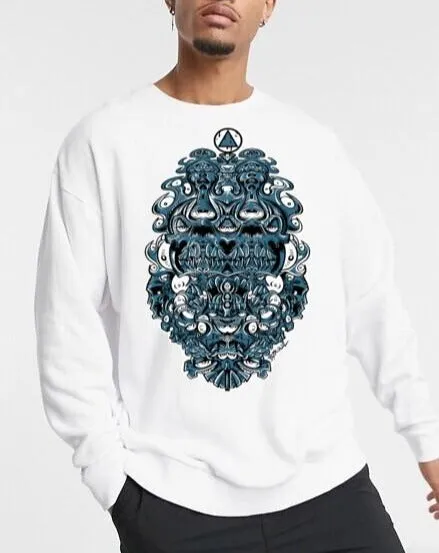 Art Society BDSKULLZ 2.0 CREW SWEATER WHITE