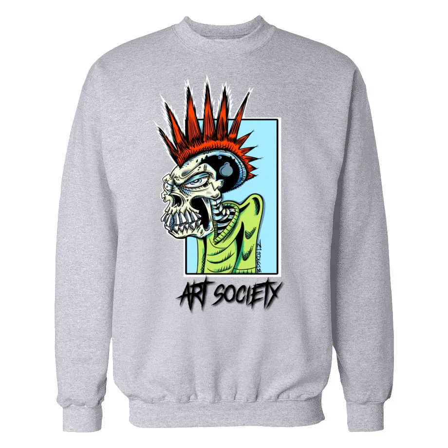 Art Society MISCREANT CREW SWEATER GREY