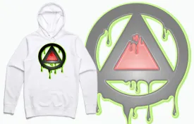 Art Society x Retro Kings 3D DRIP LOGO HOODIE WHITE