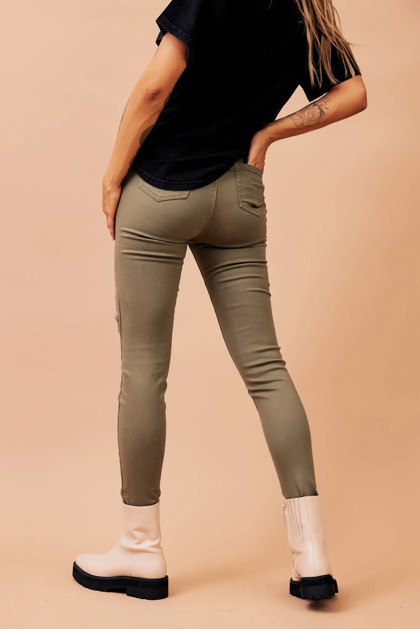 Bad Idea Jeans - Khaki Green