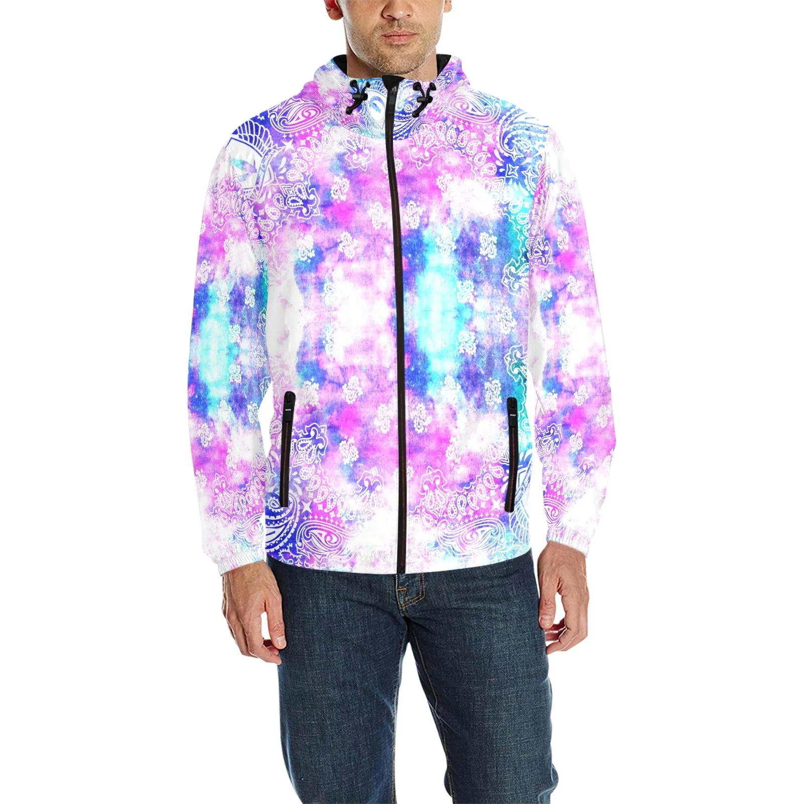 BANDANA COLORFULL All Over Print Quilted Windbreaker