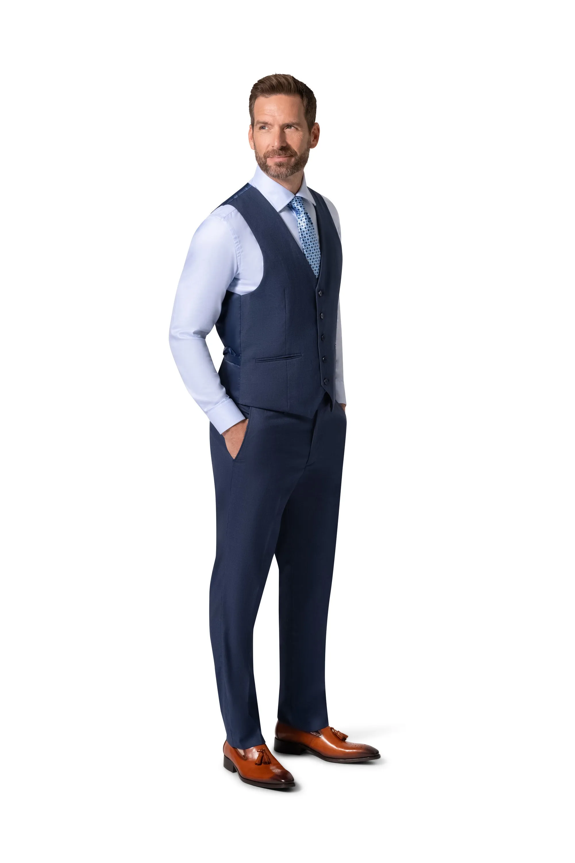 Berragamo MARCO 003 Slim Fit Suit - Blue