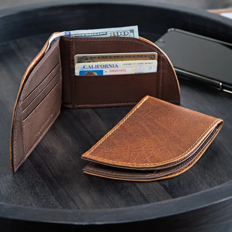 Bison Leather Front Pocket Wallet