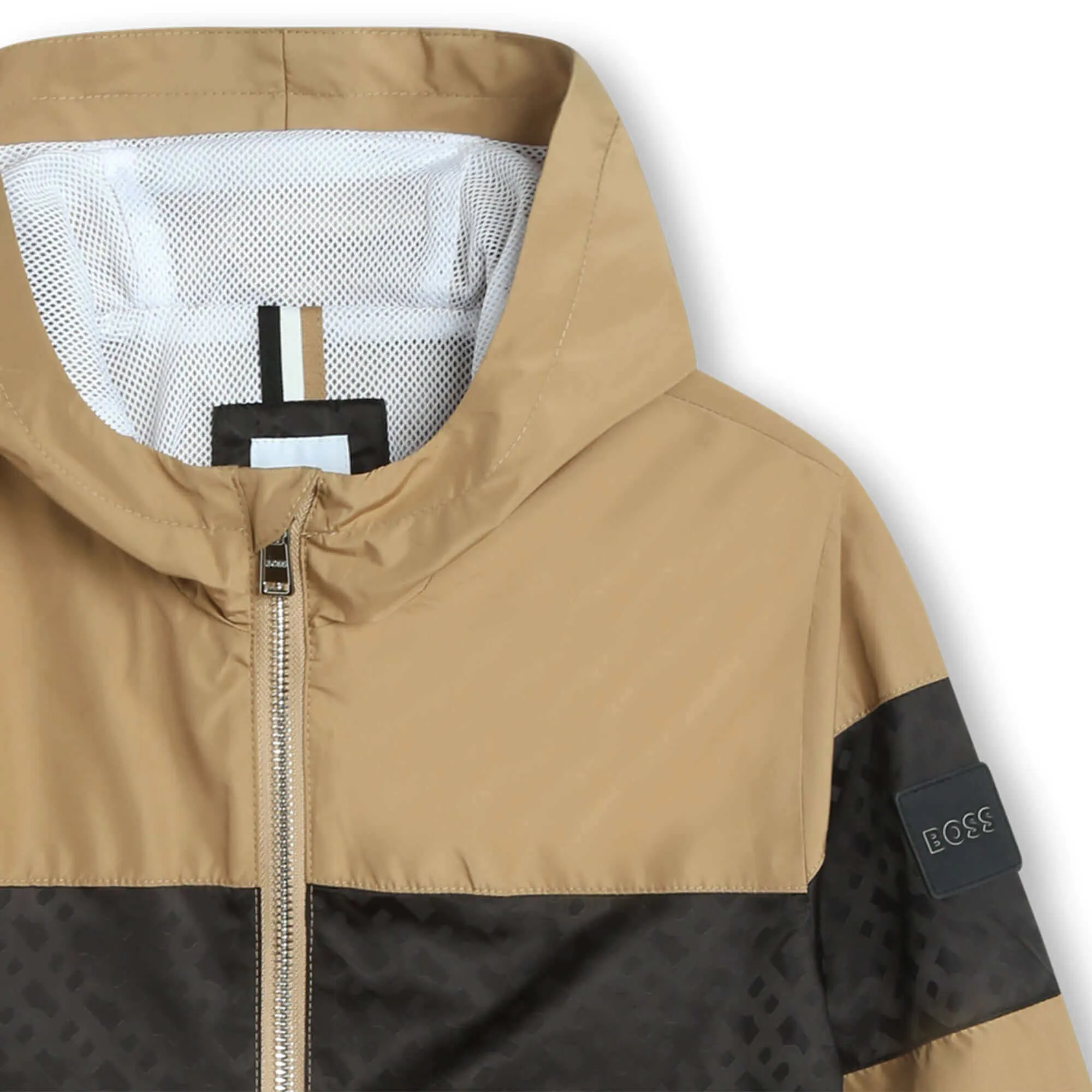 Boys Brown & Black Windbreaker Jacket