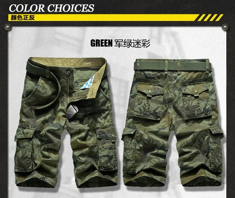 Camouflage Camo Cargo Shorts Men New Mens Casual Male Loose Work Man Military Short Pants Plus Size 29-44