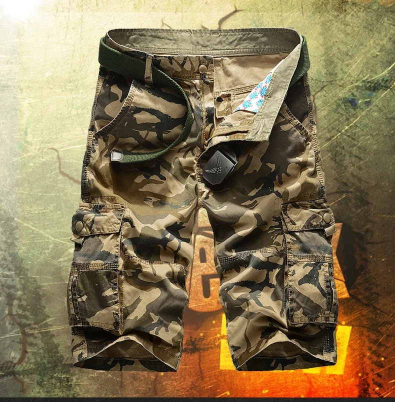 Camouflage Camo Cargo Shorts Men New Mens Casual Male Loose Work Man Military Short Pants Plus Size 29-44