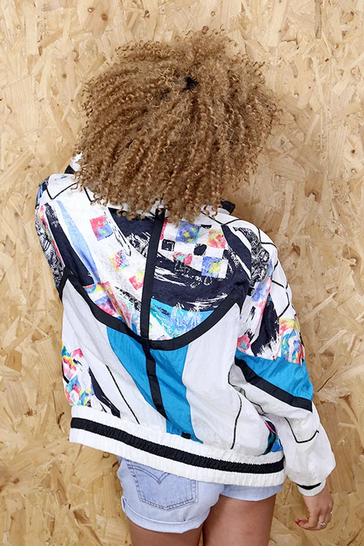 Colour Static Printed Windbreaker