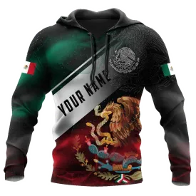 Coolspod Personalized Mexico Smoke 3D Unisex Hoodie, Mexico Eagle On Hoodie, Mexico Hoodies