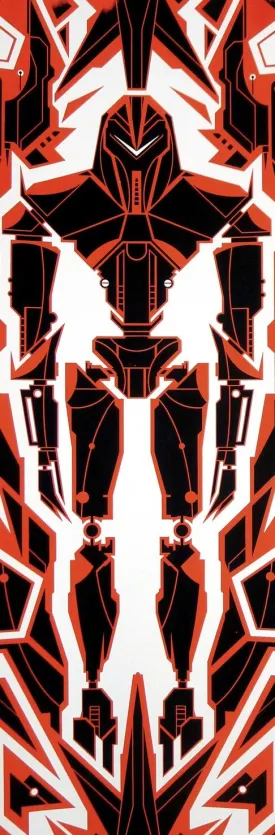 Cylon Red Silkscreen Print by Ron Guyatt