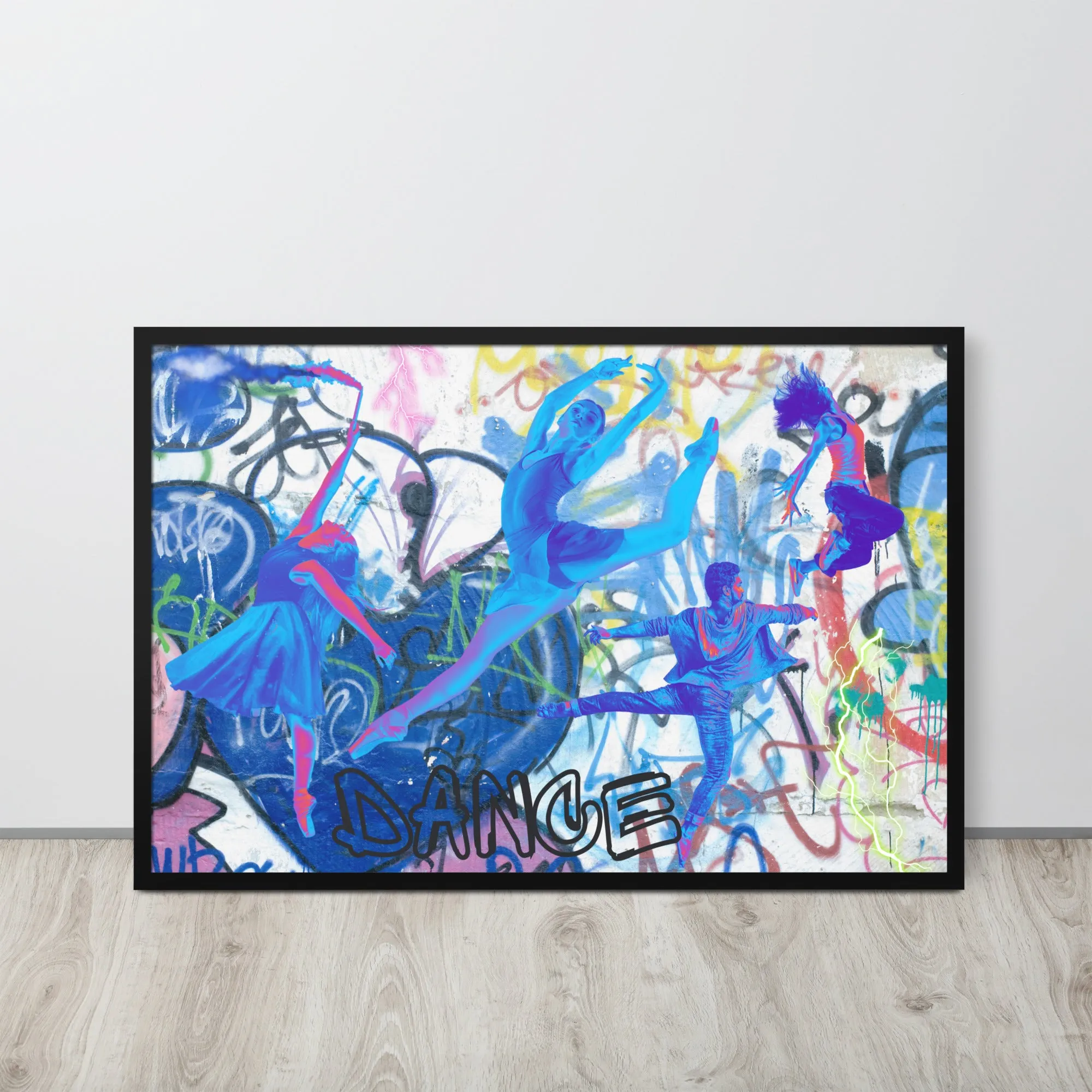 Dancer's Graffiti Framed poster