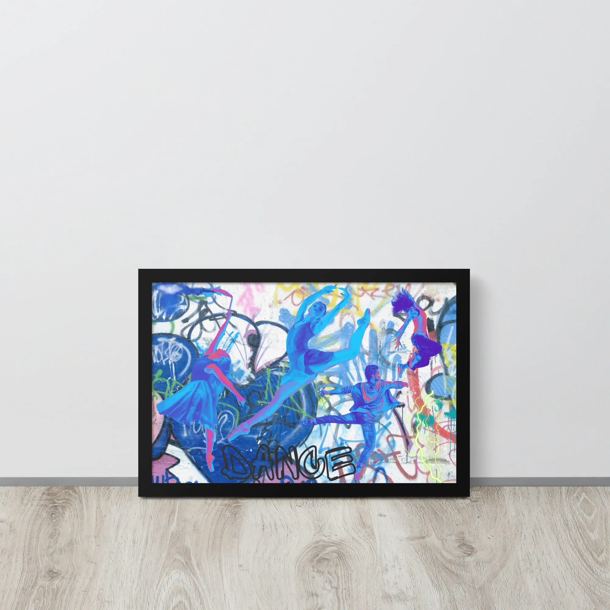 Dancer's Graffiti Framed poster