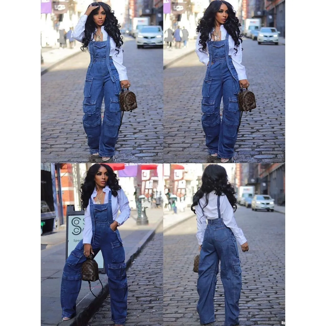 Denim Loose Vintage Jumpsuit.