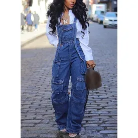 Denim Loose Vintage Jumpsuit.