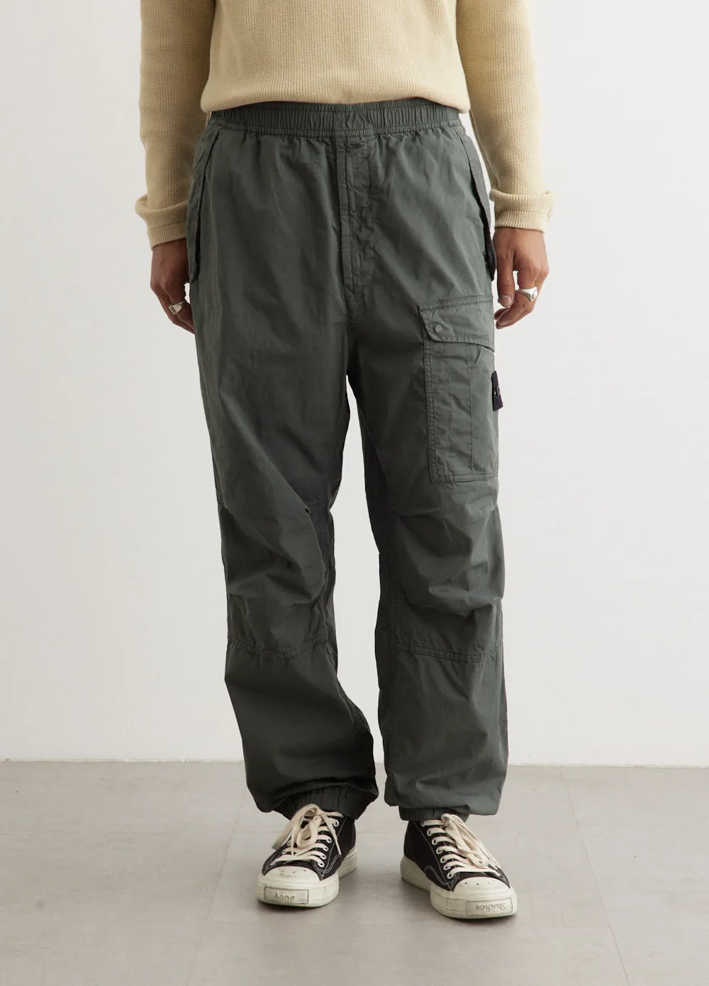 Elasticated Supima Loose Fit Cargo Pants