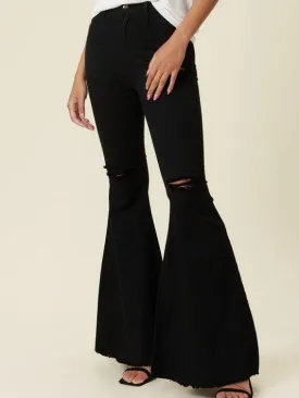 Extreme Flare Black Bell Bottom Jeans