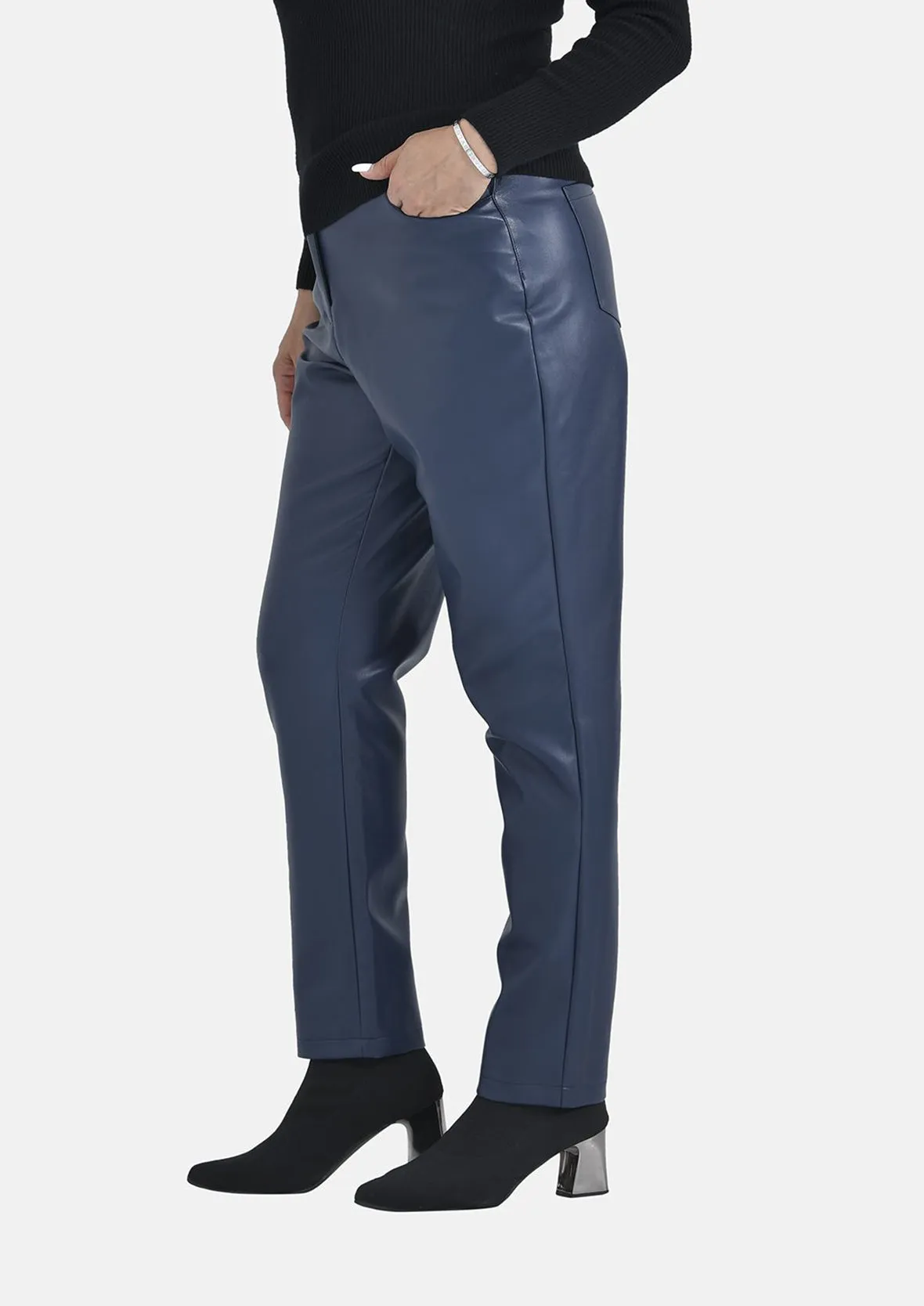 Faux Leather Trouser