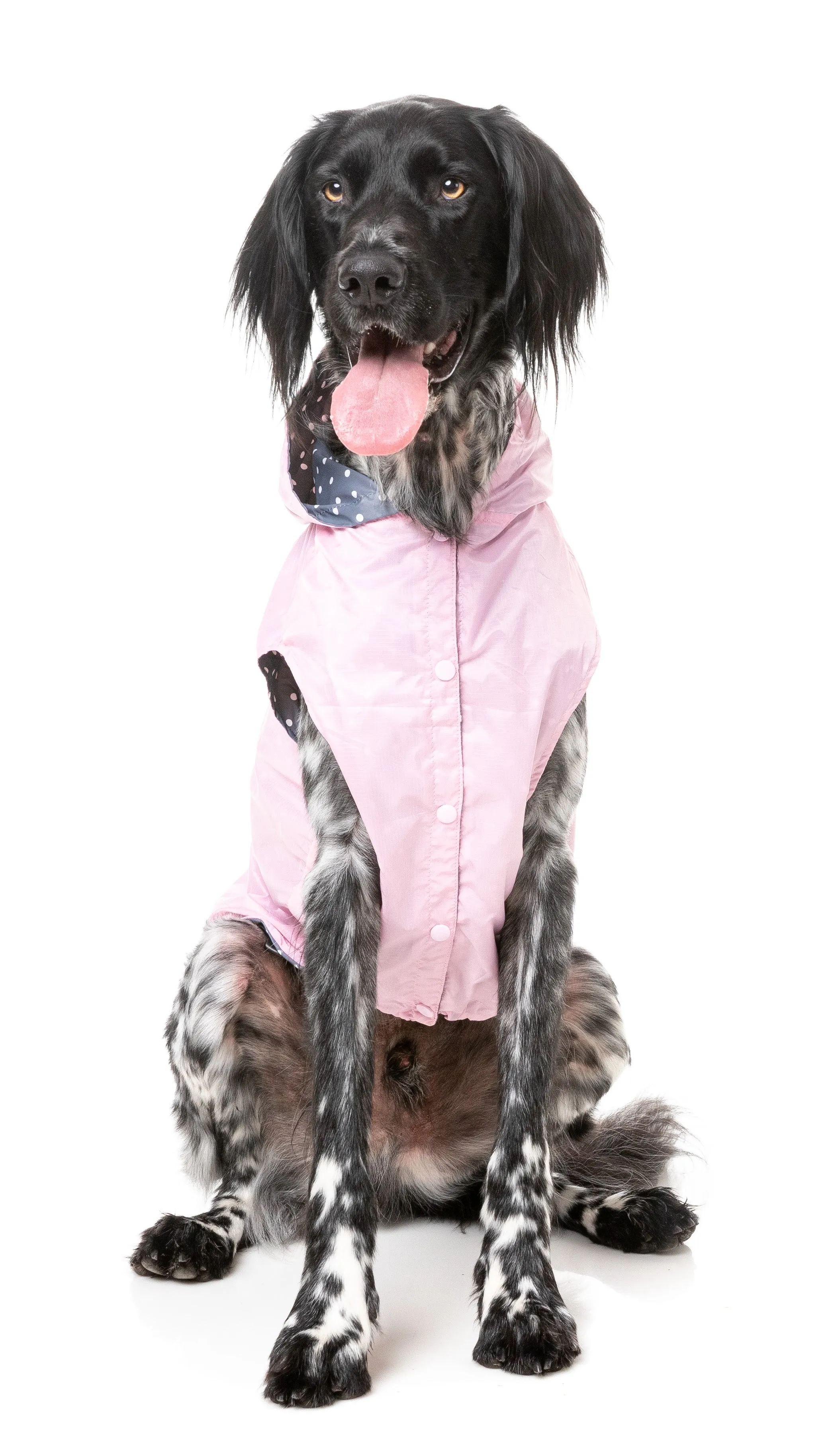 FuzzYard Flipside Dog Raincoat Pink