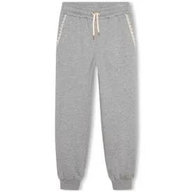 Girls Grey organic fleece Jogging Bottoms