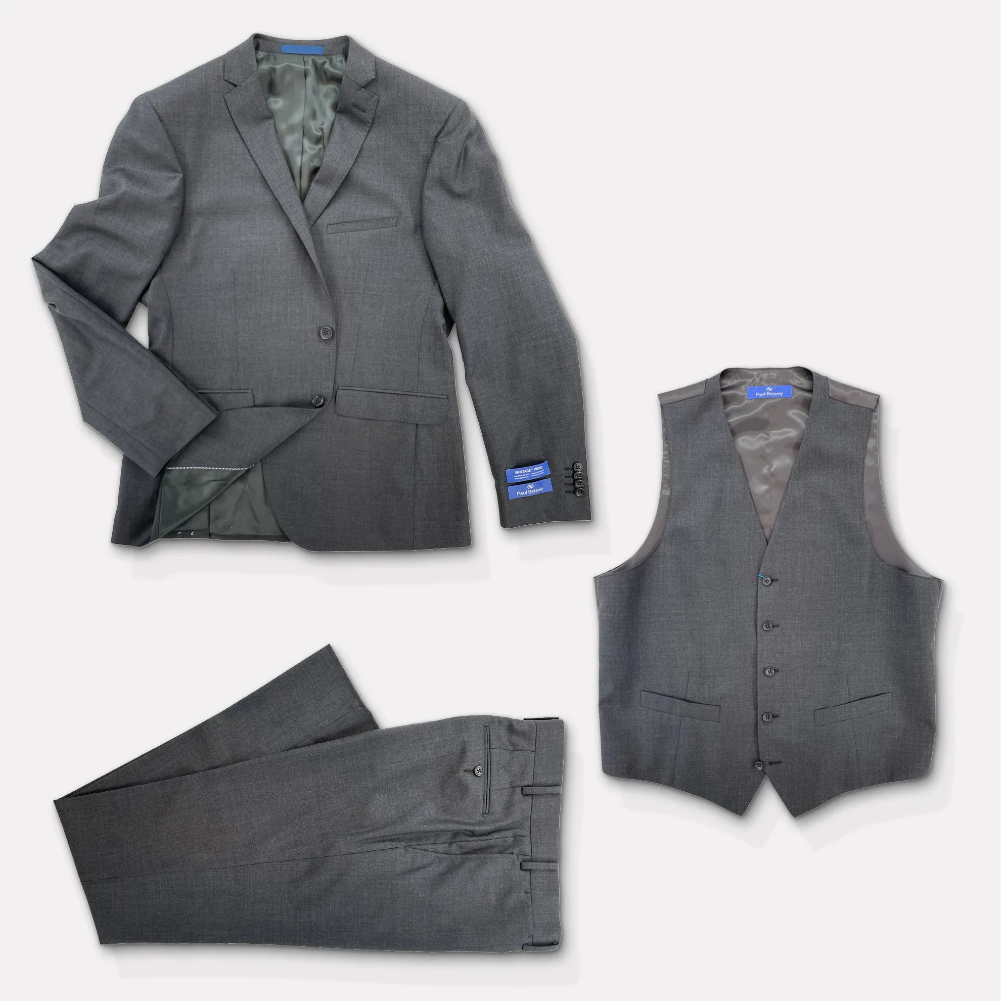 Griffin-Gabriel Slim Super 120's Two Piece Suit / Charcoal