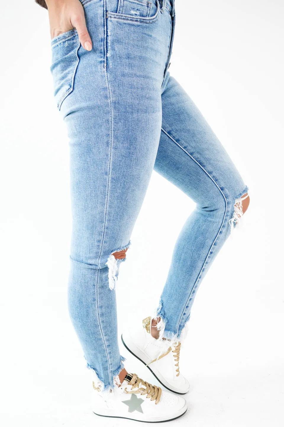 Haylie High Rise Skinny Jeans - Flourish