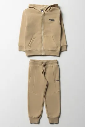 Hooded Zip Through Tracksuit Natural