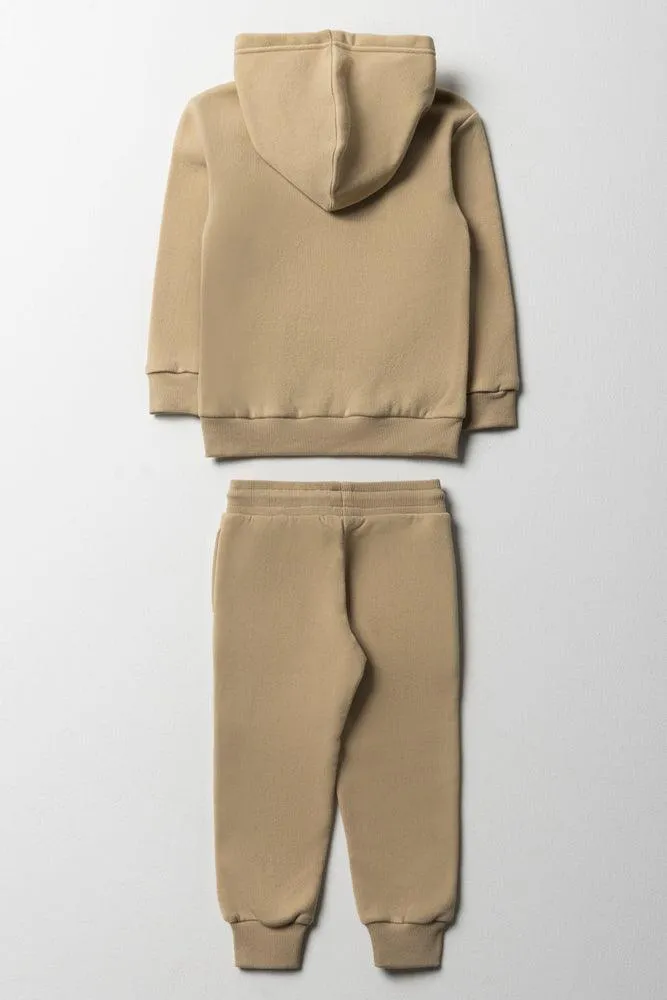 Hooded Zip Through Tracksuit Natural