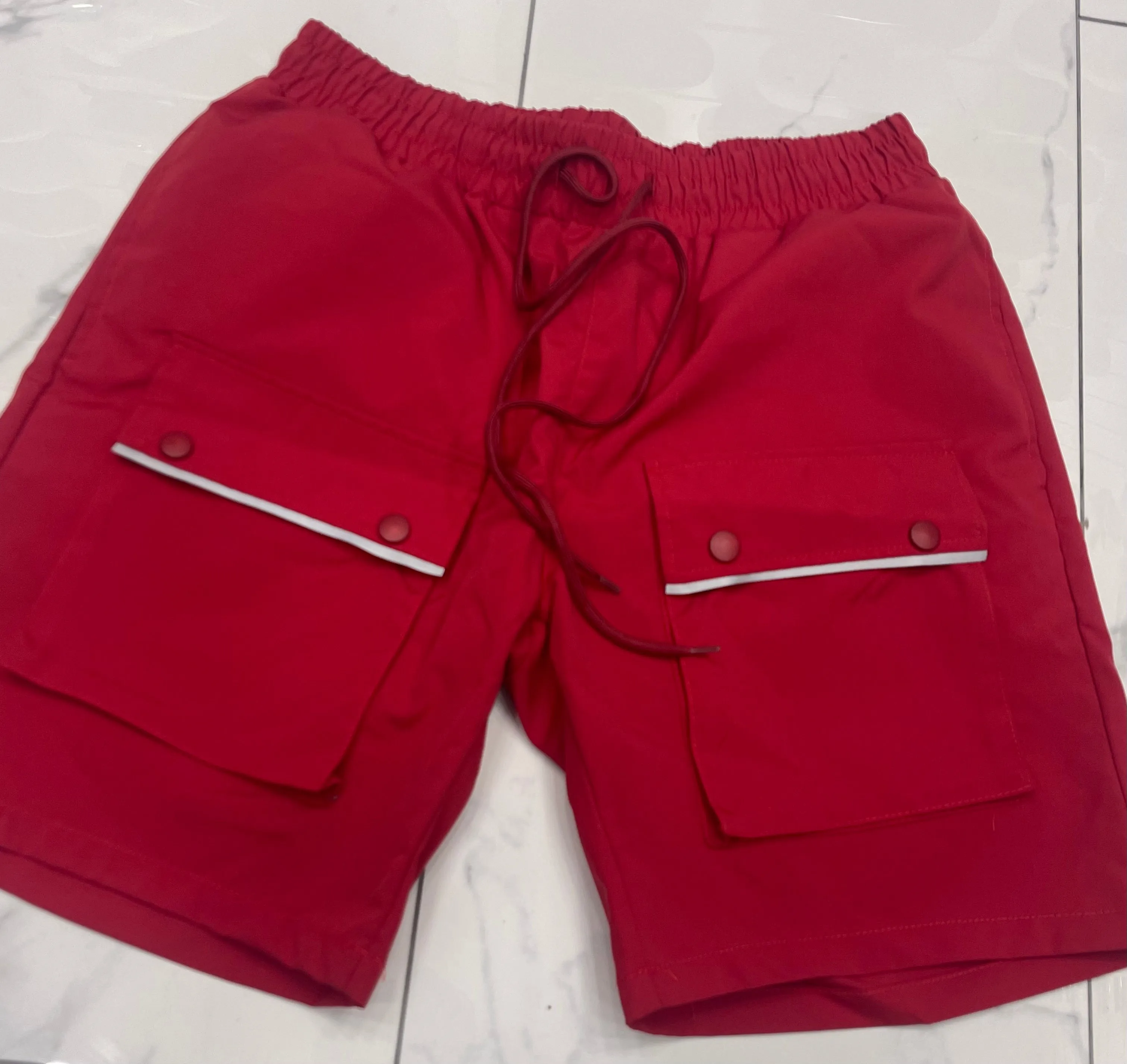 Hudson WindBreaker Nylon 6 Inch Shorts (Red)