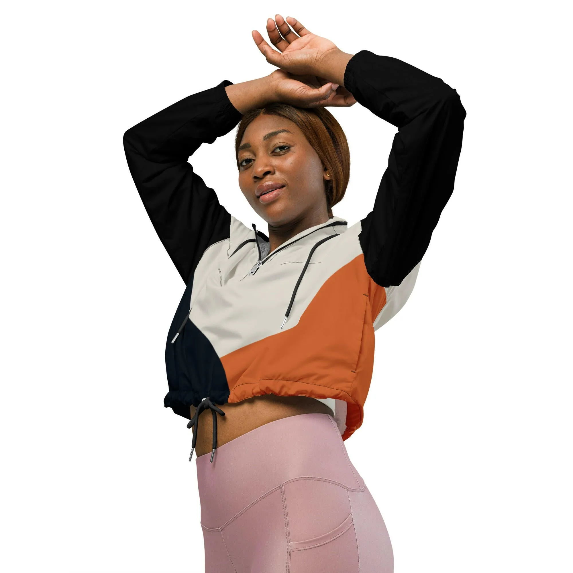 Humble Sportswear™ Women’s Ivory Cropped Windbreaker