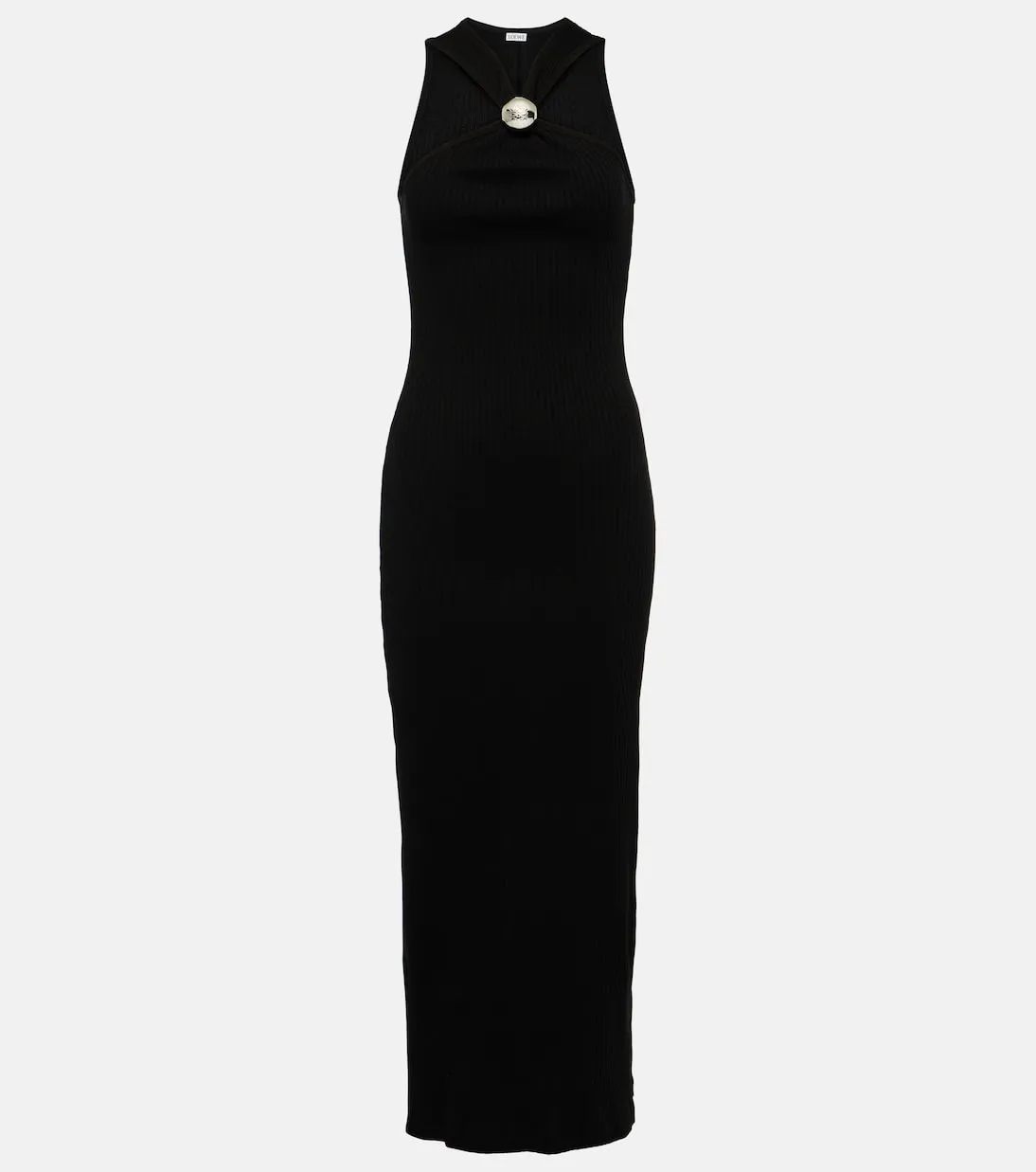 Loewe cotton anagram maxi dress, black