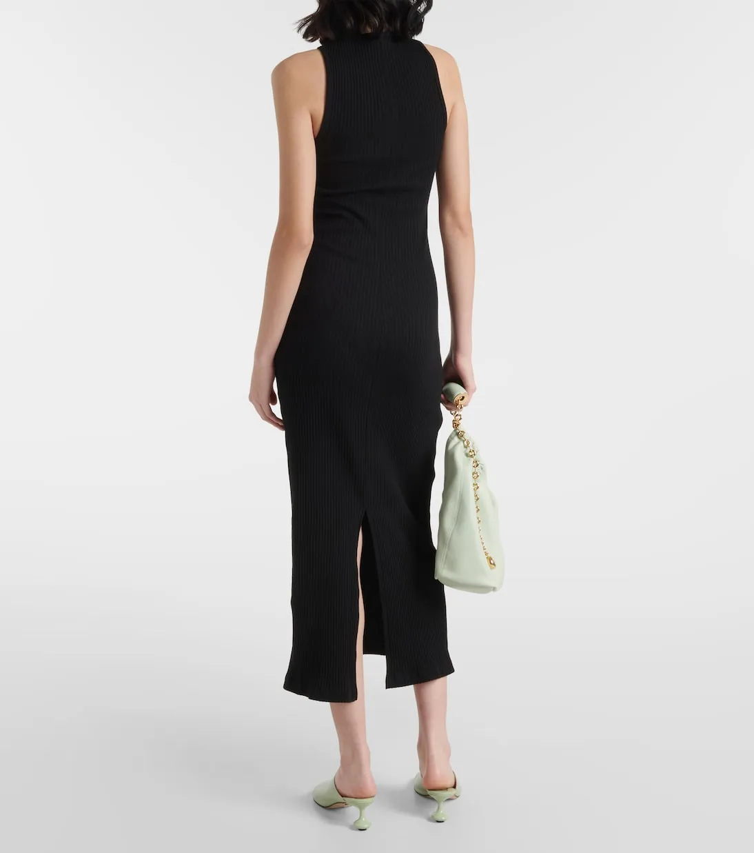 Loewe cotton anagram maxi dress, black