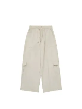 Loose Fit Apricot Cargo Pants