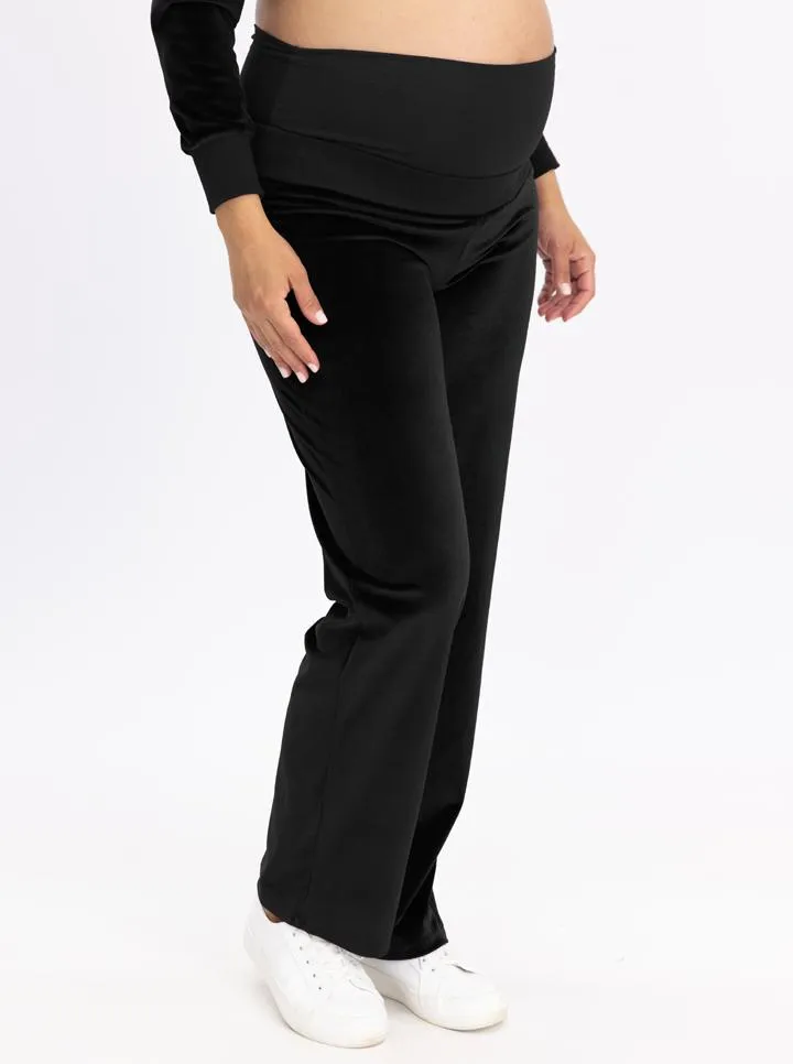 Maternity Velour Set - Black