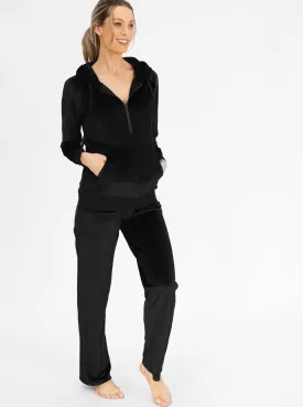 Maternity Velour Set - Black