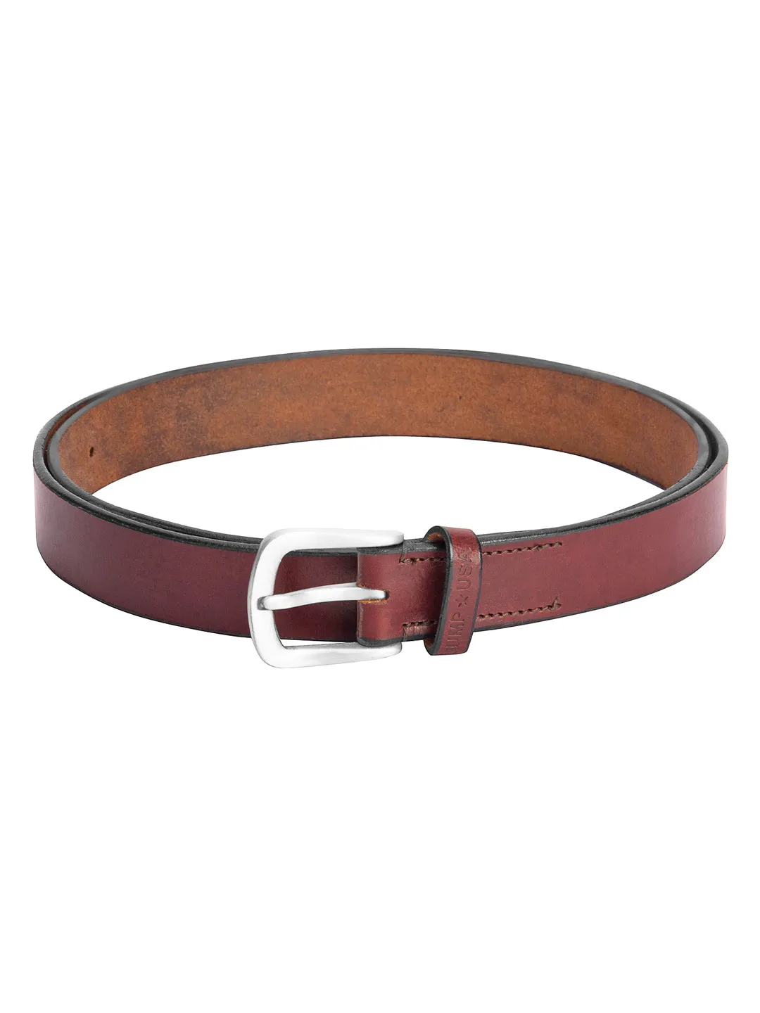 Men Brown Solid Leather Belt