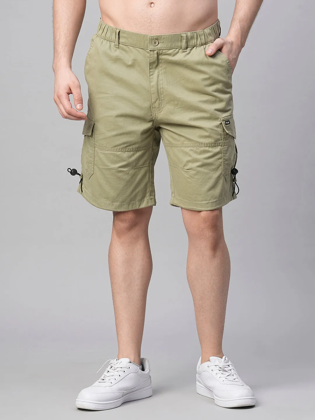 Mens Woven Shorts - Olive Green