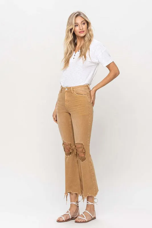 Mustard High Rise Distressed Vervet Jeans