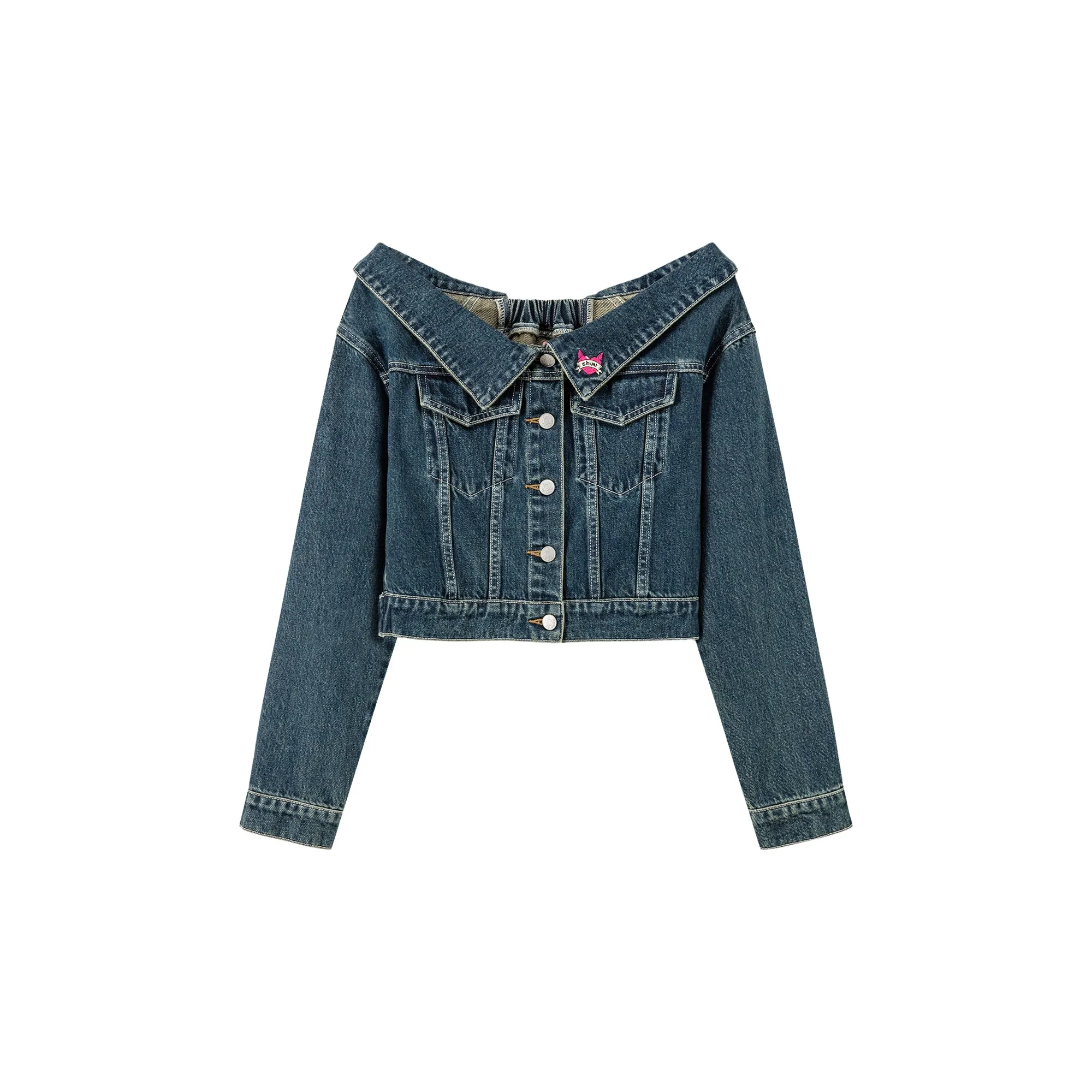 Off Shoulder Denim Jacket