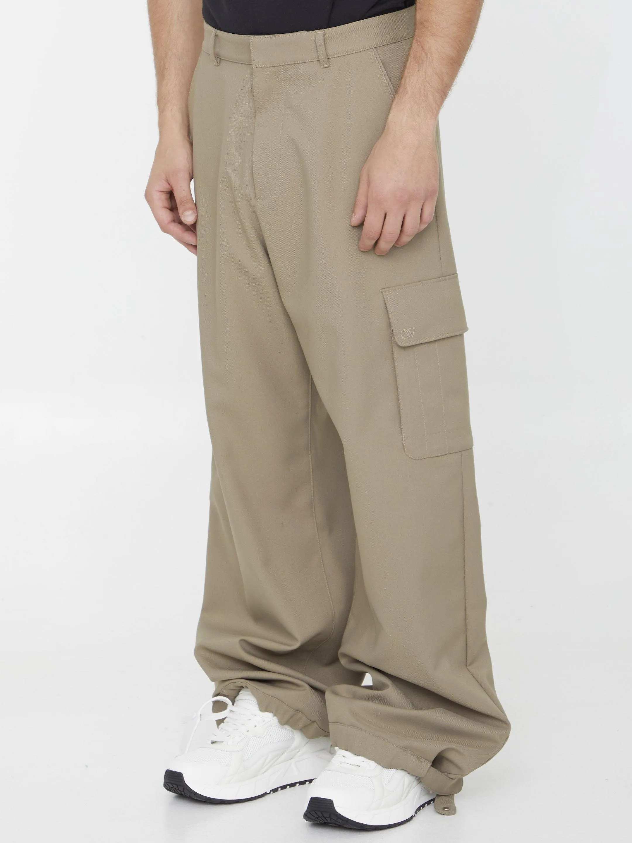 Off White Ow Emb Drill Cargo Pants