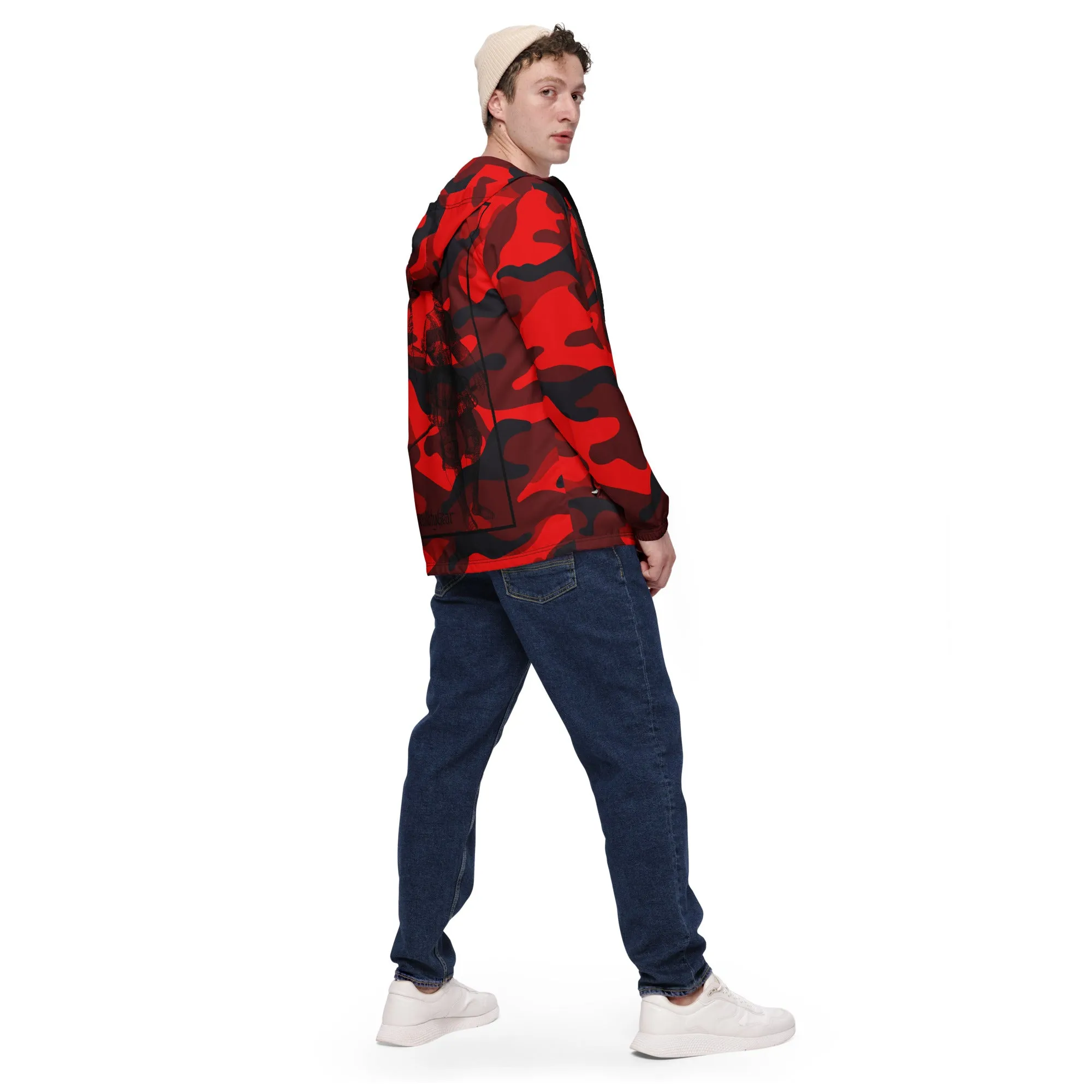 Red Camouflage Windbreaker