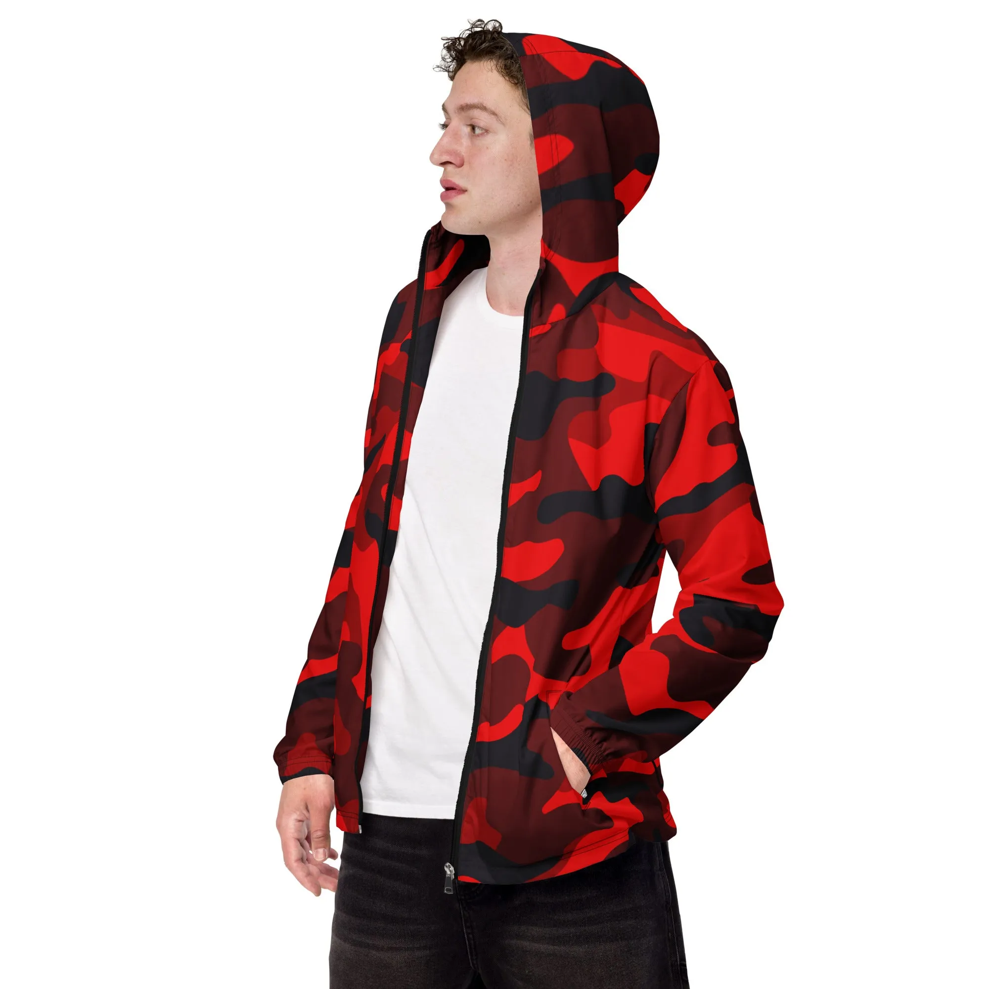 Red Camouflage Windbreaker