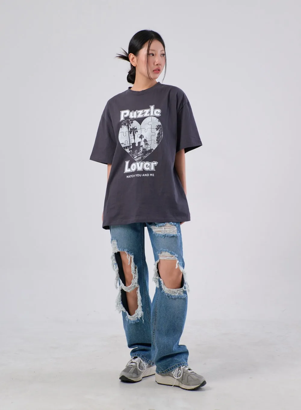 Ripped Knee Jeans IA305