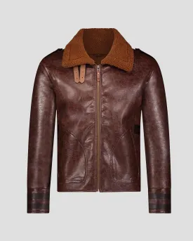 SG Shearling Aviator Jacket V2 - Brown