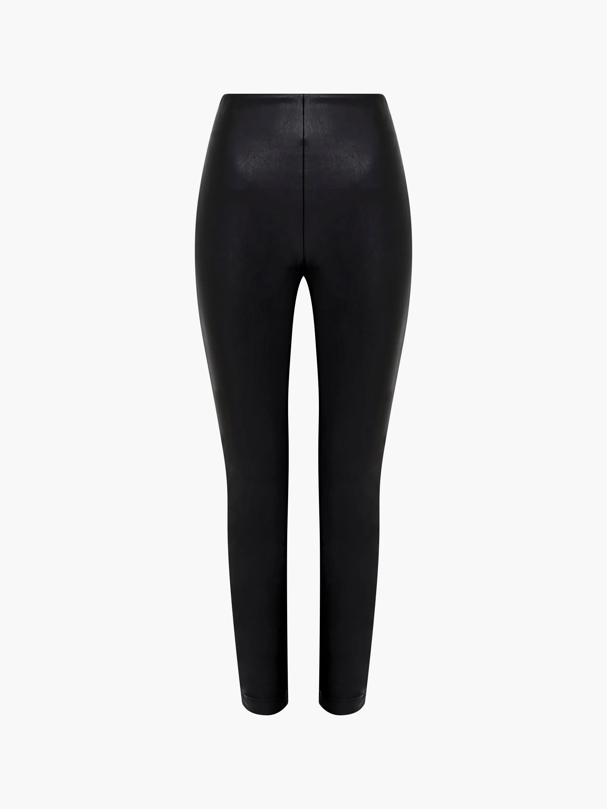 Side Zip Faux Leather Leggings