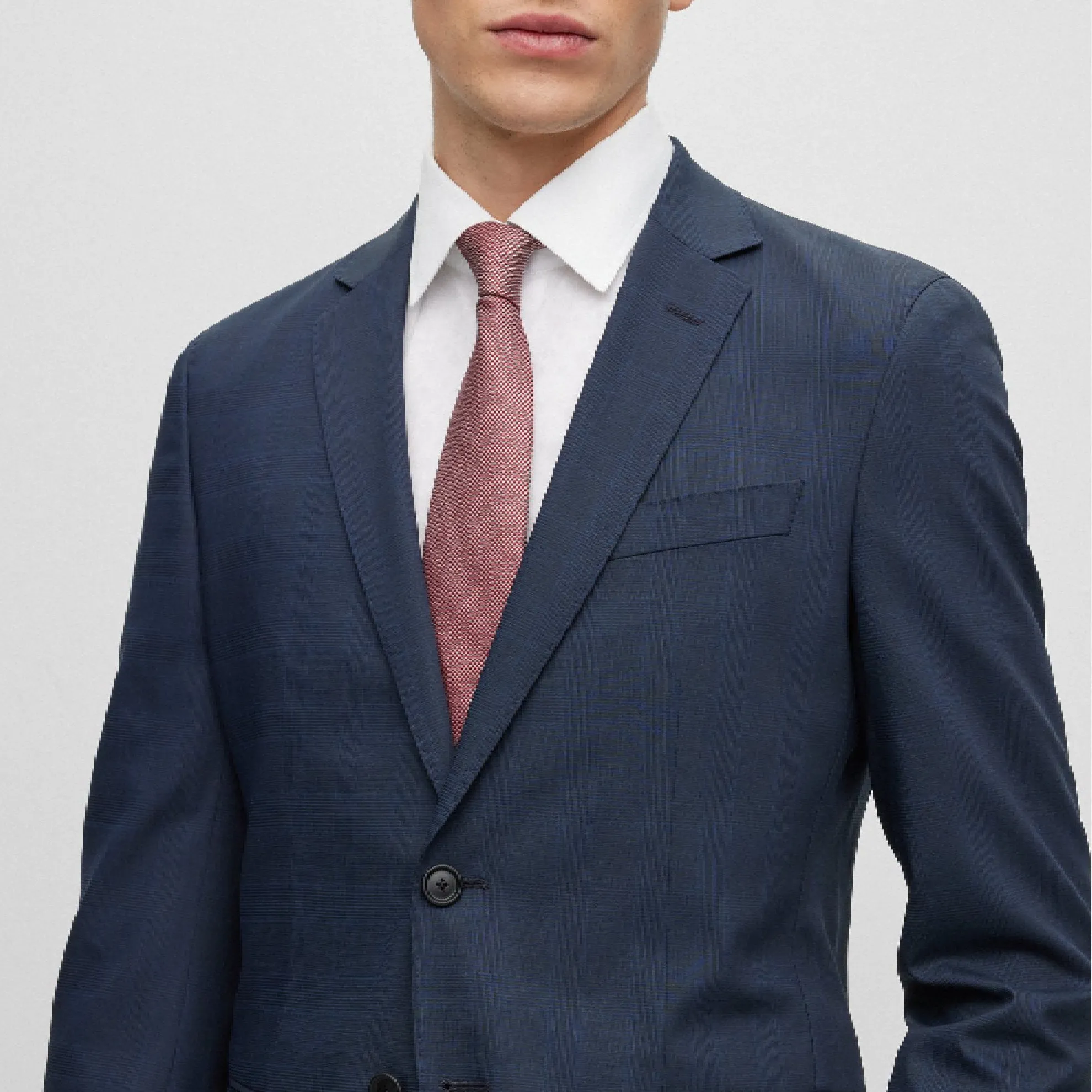 Slim Fit "Huge" Stretch Wool-blend Suit / Dark Blue