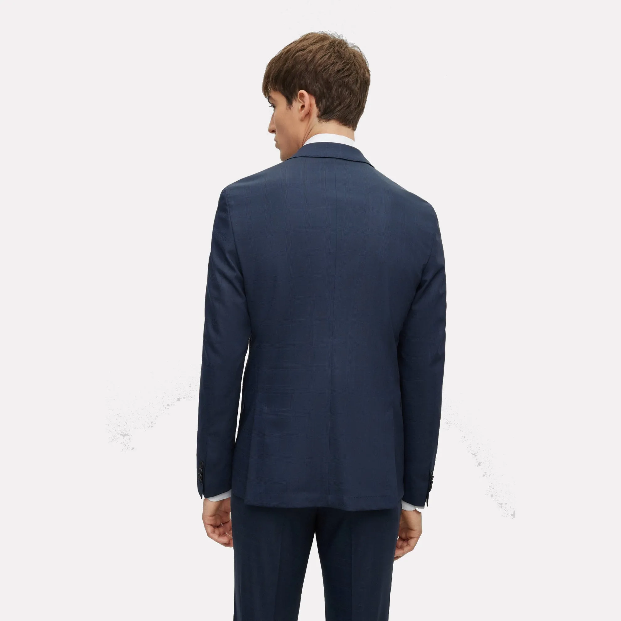 Slim Fit "Huge" Stretch Wool-blend Suit / Dark Blue