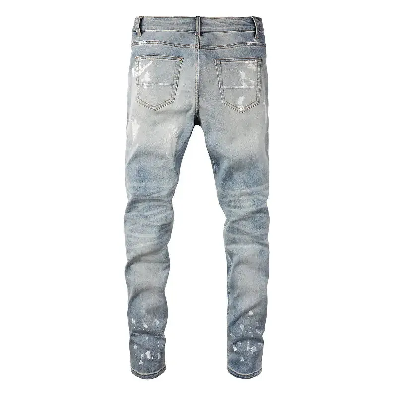 Slim Fit Retro Light Blue Jeans^