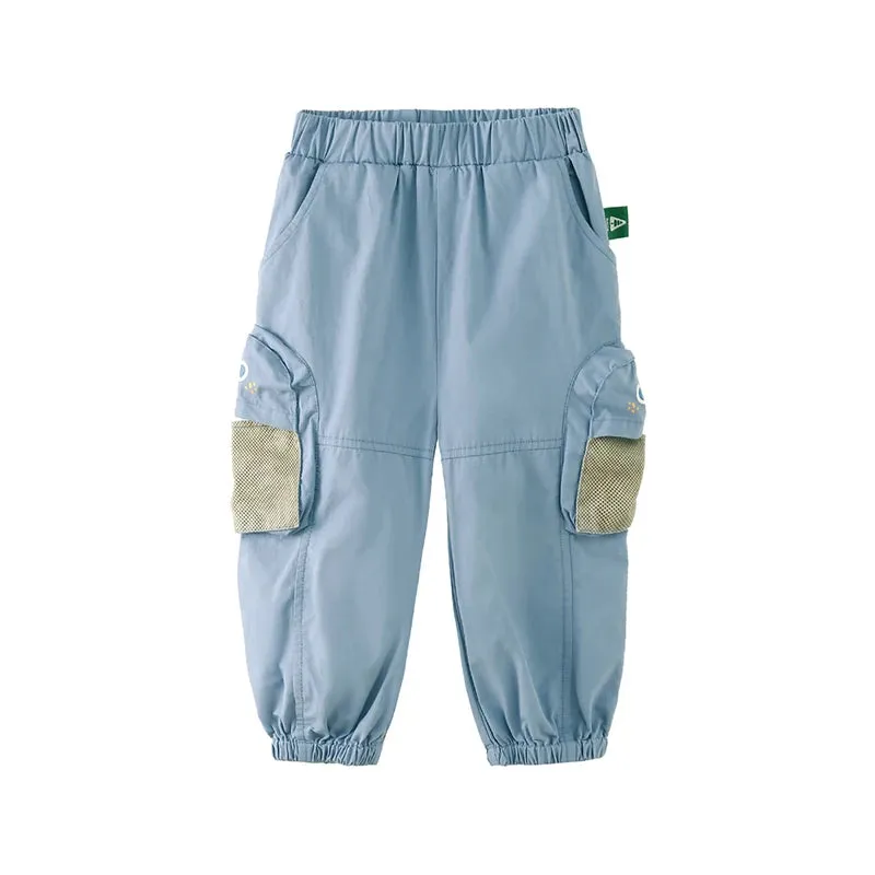 Solid Breathable Loose Boys Cargo Pants