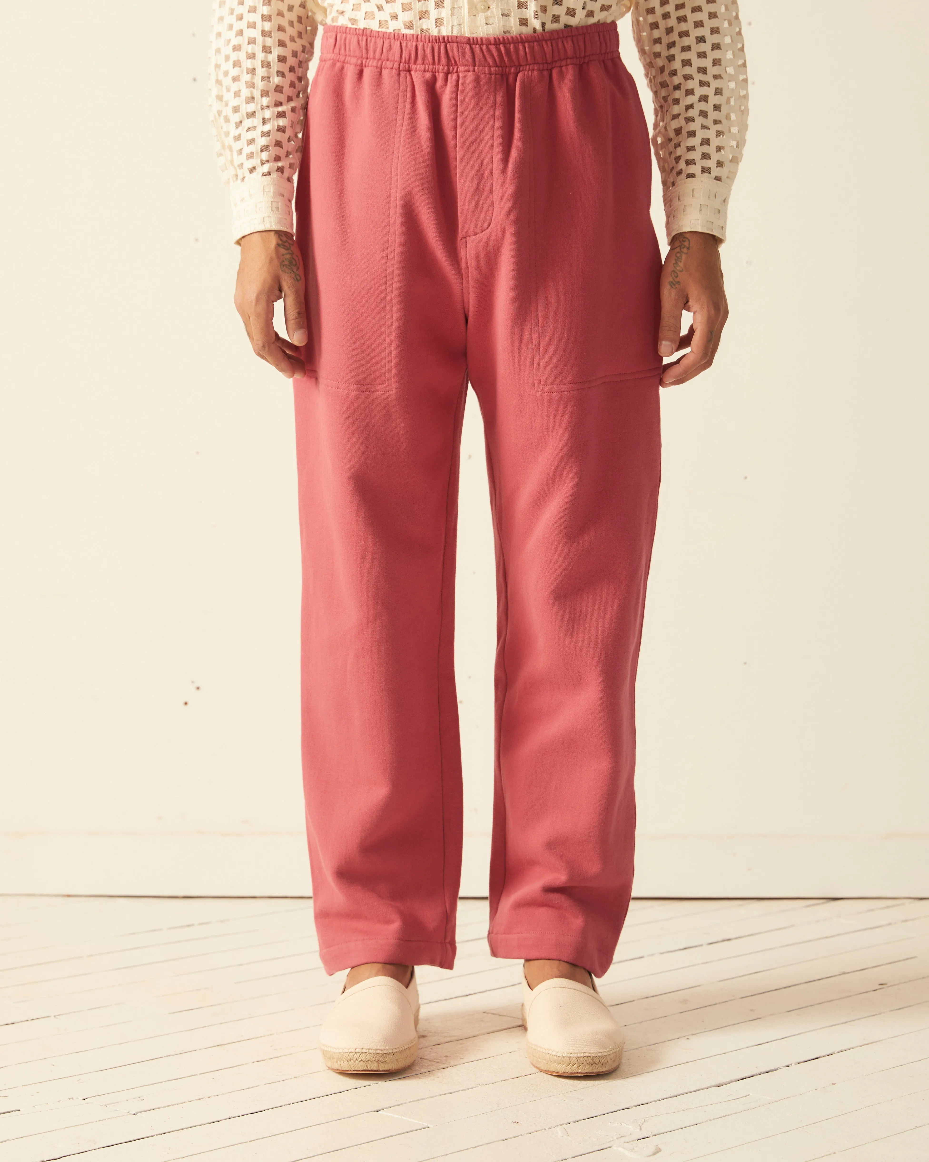 Solid Track Pant - Pink